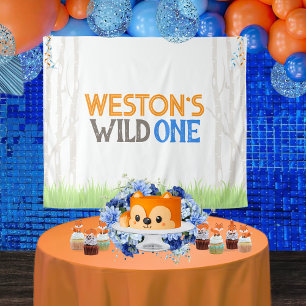 Woodland Wild One Forest Trees Party Backdrop