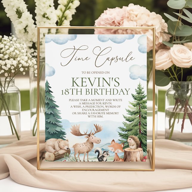 Woodland Wild One Time Capsule Table Sign (Creator Uploaded)