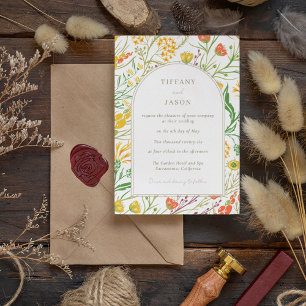 Woodland Wildflower Boho Wedding  Invitation