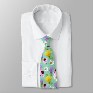 Woodland Wildflower Garden Neck Tie