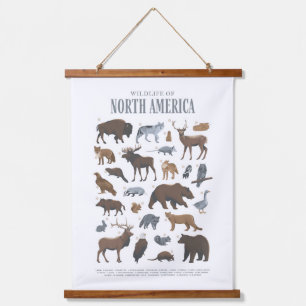 Woodland Wildlife Animals Kids Room Nursery Decor Hanging Tapestry