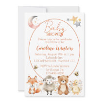 Woodland Wildlife Baby Shower   Invitation
