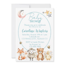 Woodland Wildlife Baby Shower   Invitation