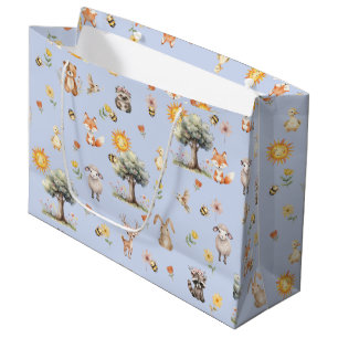 Woodland Wildlife Baby Shower Large Gift Bag