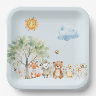 Woodland Wildlife Baby Shower   Paper Plates