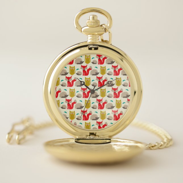 Woodland Wildlife Pocket Watch (Inside)