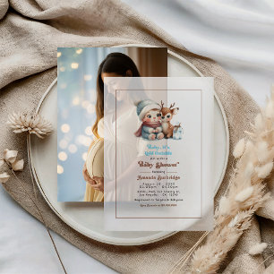 Woodland Winter Baby It’s Cold Outside Baby Shower Vellum Invitations