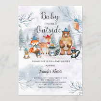 Woodland Winter Baby Shower Invitation