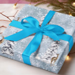 Woodland Winter Deer Christmas Tree  Snowflake Wrapping Paper<br><div class="desc">This design may be personalized by choosing the Edit Design option. You may also transfer onto other items. Contact me at colorflowcreations@gmail.com or use the chat option at the top of the page if you wish to have this design on another product or need assistance with this design. See more...</div>