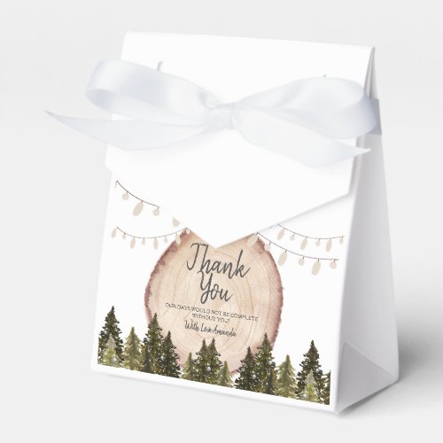 Woodland Winter Forest Baby Shower Favor Boxes