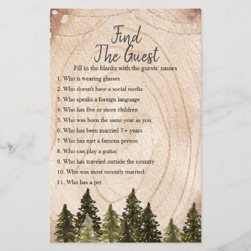 Woodland Winter Forest Find the Guest Game