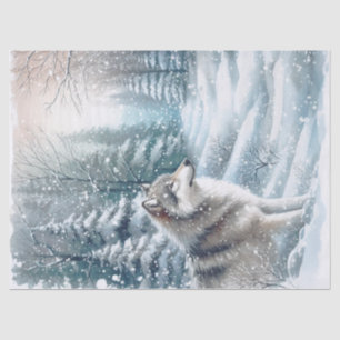 Woodland Winter Wolf Tissue Paper