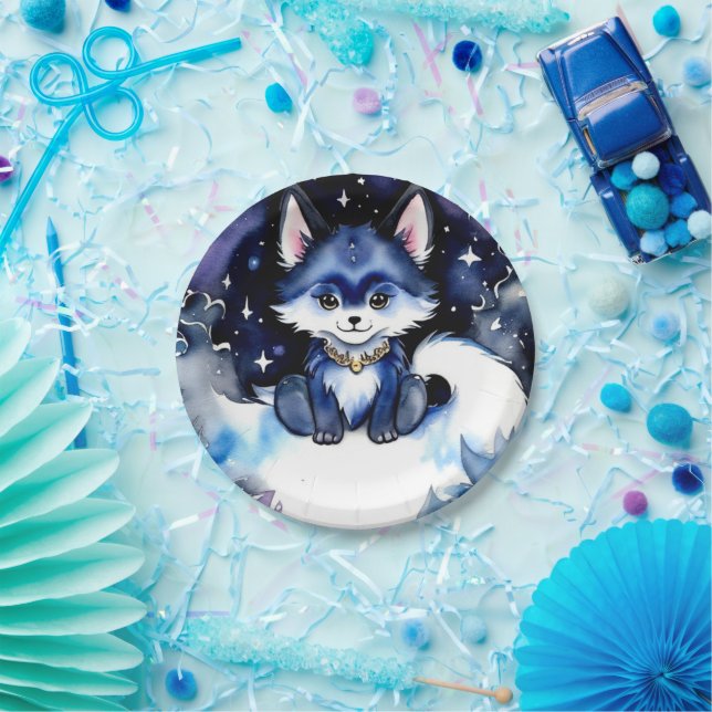 Woodland Wolf Birthday Paper Plates (Party)