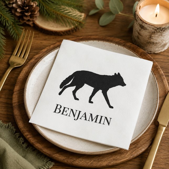 Woodland Wolf Charm Napkins (Creator Uploaded)