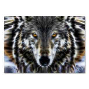 Woodland Wolf Inspirational Portrait Table Number