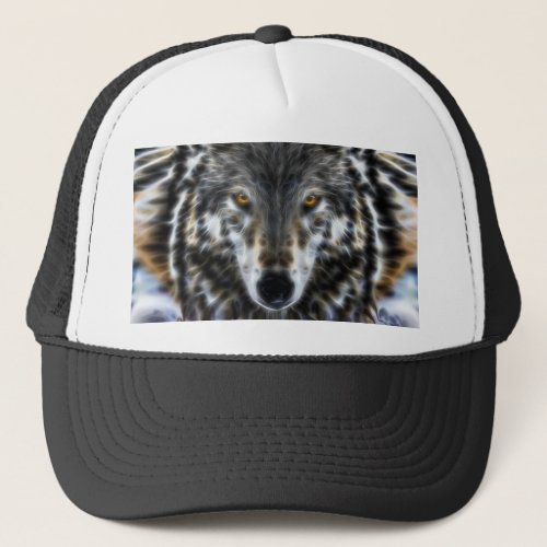 Woodland Wolf Inspirational Portrait Trucker Hat