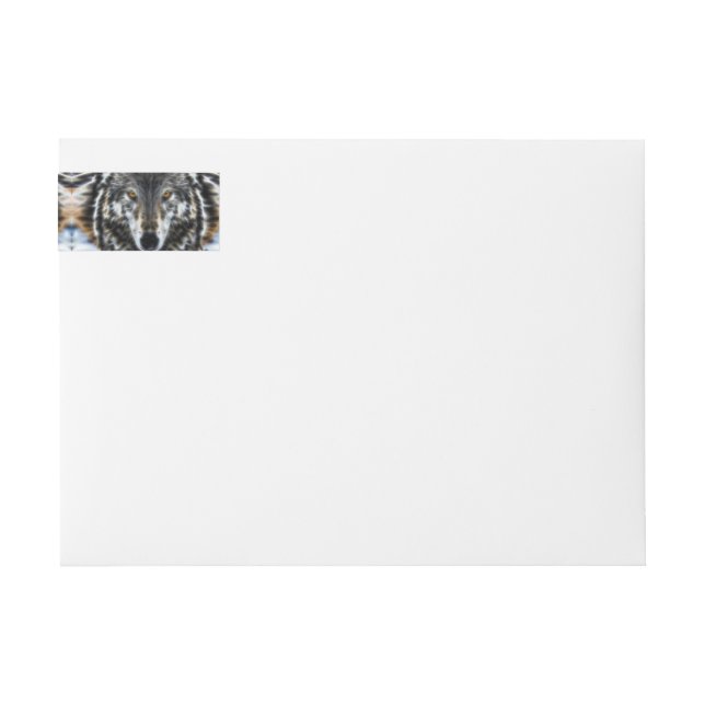 Woodland Wolf Inspirational Portrait Wrap Around Label (Front)