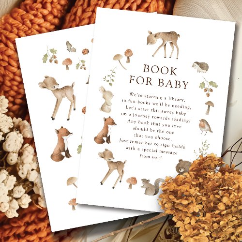 Woodland Wonder Bear Book for Baby Enclosure Card