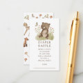 Woodland Wonder Bear Diaper Raffle Enclosure Card | Zazzle