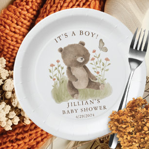 Woodland Wonder Bear Paper Plates