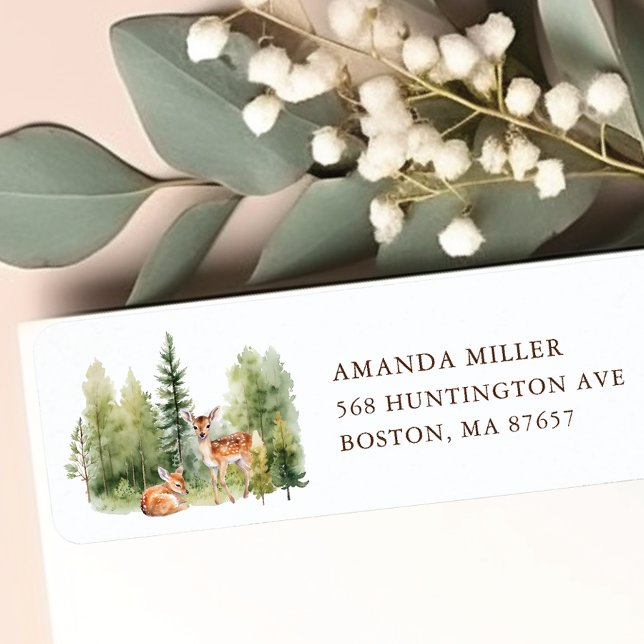 Woodland Wonder Deer Address Label (Creator Uploaded)