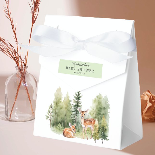 Woodland Wonder Deer Baby Shower Favor Boxes (Creator Uploaded)
