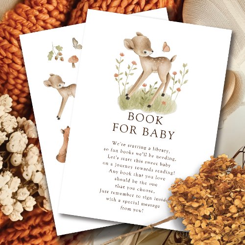 Woodland Wonder Deer Book for Baby Enclosure Card