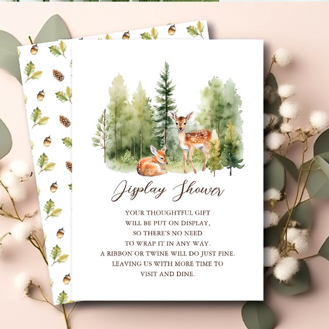 Woodland Wonder Deer Display Shower Enclosure Card (Creator Uploaded)