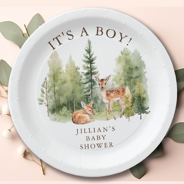 Woodland Wonder Deer  Paper Plates (Creator Uploaded)
