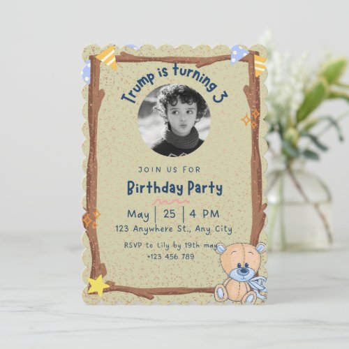 Woodland Wonderland Birthday Bash  Invitation