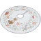 Woodland Wreath Christmas Tree Skirt Red