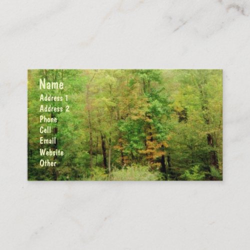 Woodlands Abstract Profile Business Card