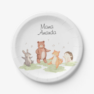 Woodlands Animals Dancing Forest Picnic Paper Plates