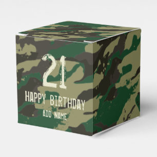 Woodlands camouflage favor boxes