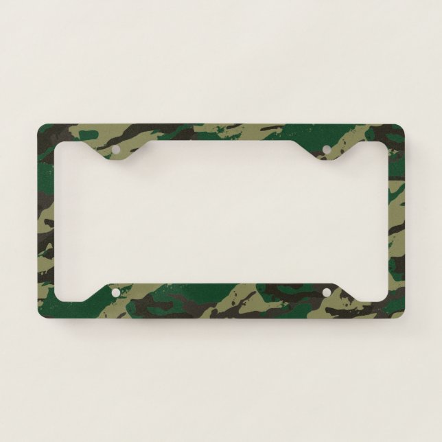 Woodlands camouflage license plate frame (Front)