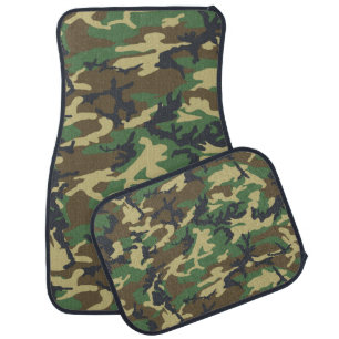 Woodlands Camouflage Outdoorsman Gift Car Floor Mat