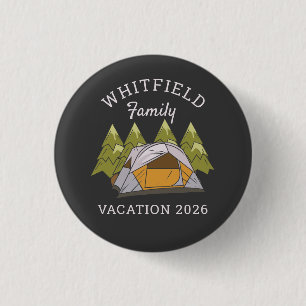 Woodlands Camping Trip Family Reunion Custom Button