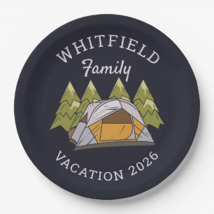 Woodlands Camping Trip Family Reunion Custom Paper Plates