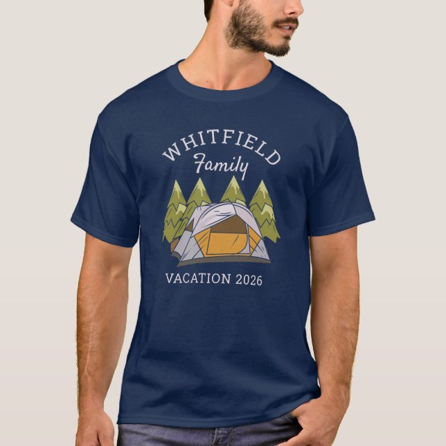 Woodlands Camping Trip Family Reunion Custom T-Shirt (Front)