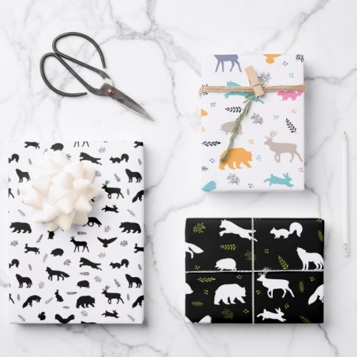 WOODLANDS CREATURE BOHO VARIETY PACK WRAPPING PAPER SHEETS