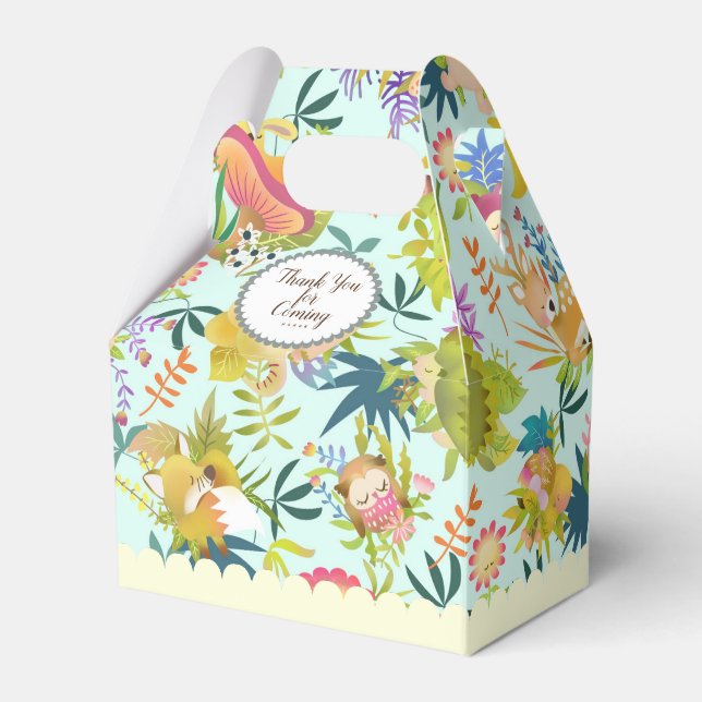 Woodlands Dreamland Blue Favor Box (Front Side)