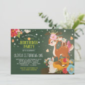 Woodlands Enchanted Forest Birthday Invitation (Standing Front)