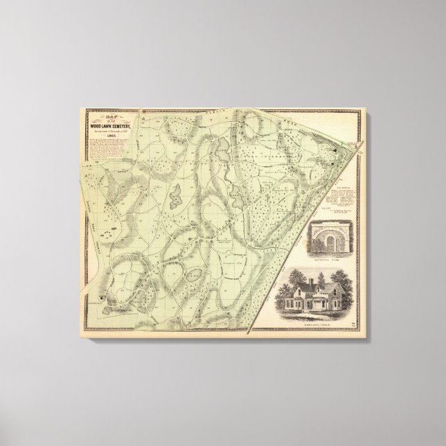 Woodlawn Cemetery Canvas Print (Front)