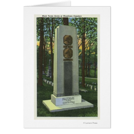 Woodlawn Cemetery, Mark Twain Gravestone Scene (Front)