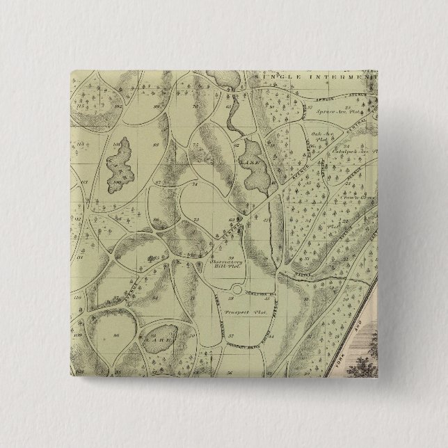 Woodlawn Cemetery Pinback Button (Front)