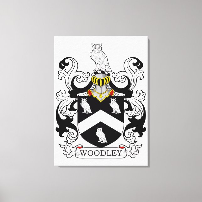Woodley Family Crest Canvas Print (Front)