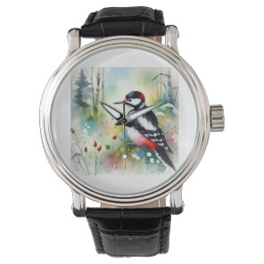 Woodpecker 241024AREF126 - Watercolor Watch