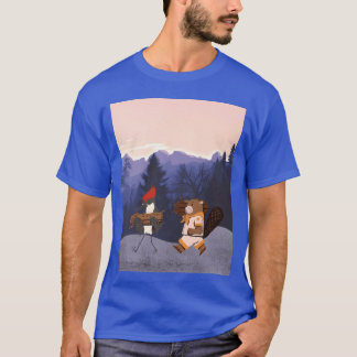 Woodpecker and Beaver Wildlife Animal Campers funn T-Shirt