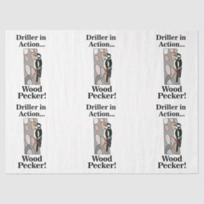 Woodpecker Bird Funny Birthday Tissue Paper