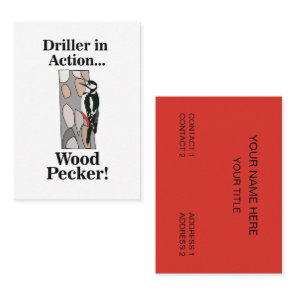 Woodpecker Bird Funny Business Card